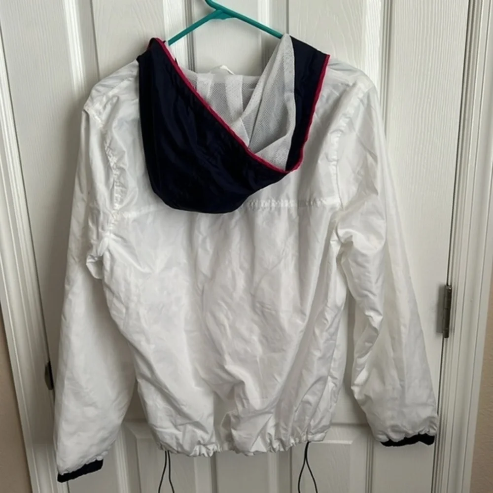 US Polo Assn White Windbreaker Jacket Full Zip Lightweight XL - Picture 6 of 9